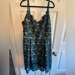 Teal Laced Formal Dress